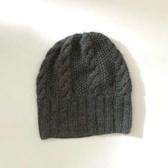 Eugenia Kim Wool Cable Knit Beanie Hat Grey